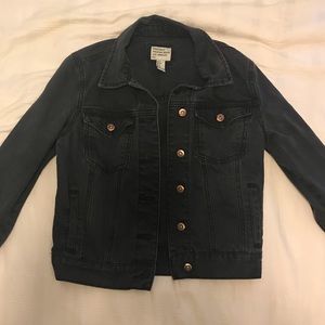Forever 21 Black Denim Jacket Sz S